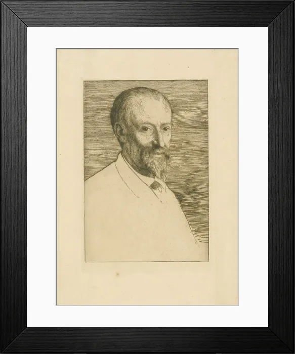 Framed Print : Portrait of Auguste Poulet-Malassis (1825-1878). Creator: Legros, Alphonse (1837-1911) Framed Print : Portrait of Auguste Poulet-Malassis (1825-1878). Creator: Legros, Alphonse (1837-1911)
