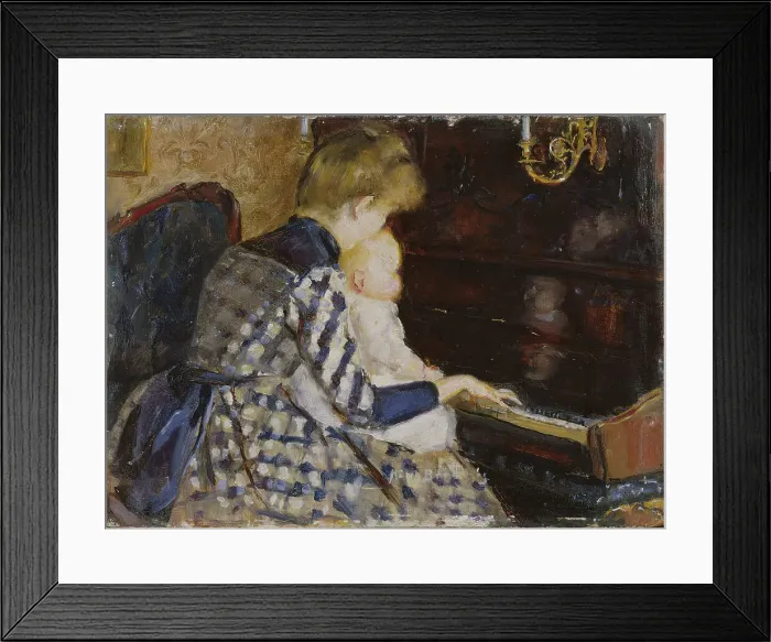 Framed Print : At the Piano, 1890. Creator: Vilhelmina Carlson Framed Print : At the Piano, 1890. Creator: Vilhelmina Carlson
