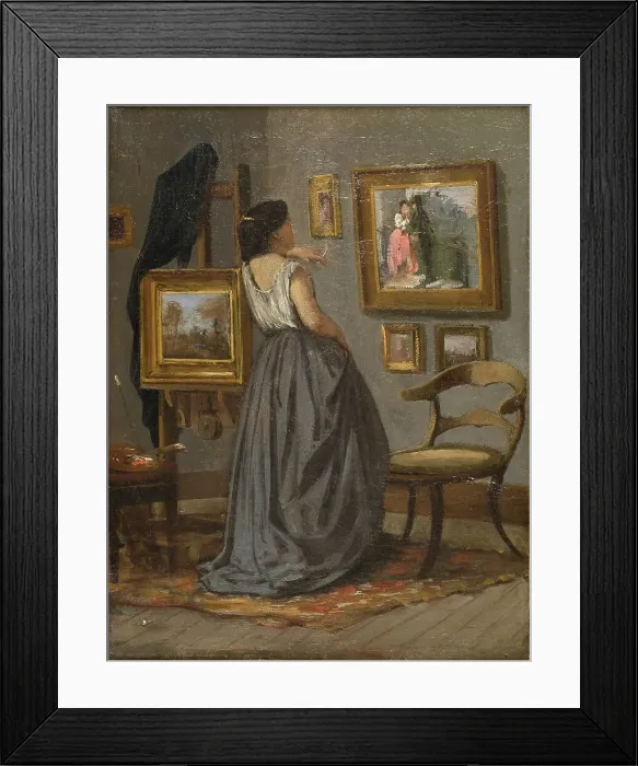 Framed Print : A Lady in the Studio, 1863-1867. Creator: David Jacobsen Framed Print : A Lady in the Studio, 1863-1867. Creator: David Jacobsen