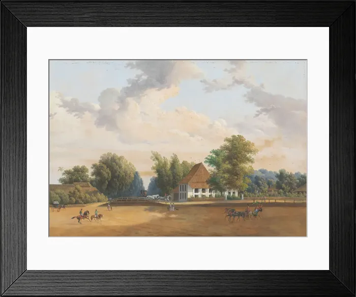 Framed Print : View at Rijswijk Batavia, 1838-1898. Creator: Charles William Meredith van de Velde Framed Print : View at Rijswijk Batavia, 1838-1898. Creator: Charles William Meredith van de Velde