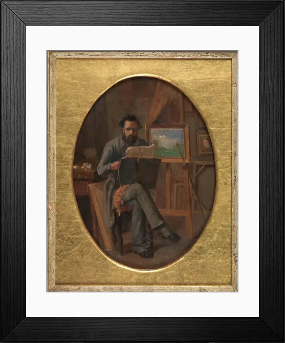 Framed Print : A Painter in his Studio. The Artist Himself (?), 1863-1867. Creator: David Jacobsen Framed Print : A Painter in his Studio. The Artist Himself (?), 1863-1867. Creator: David Jacobsen