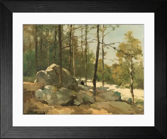 Framed Print : Wooded View near Barbizon, 1900. Creator: Jan Hendrik Weissenbruch Framed Print : Wooded View near Barbizon, 1900. Creator: Jan Hendrik Weissenbruch