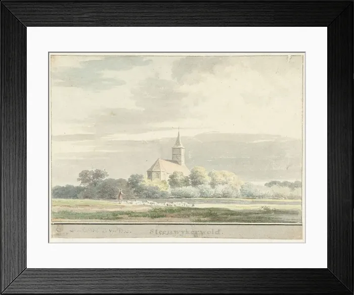 Framed Print : View of Steenwijkerwold, 1732. Creator: Cornelis Pronk Framed Print : View of Steenwijkerwold, 1732. Creator: Cornelis Pronk