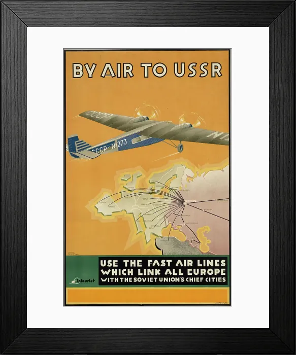 Framed Print : By air to USSR, 1934. Creator: Bor-Ramensky, Konstantin Georgiyevich (1900-1942) Framed Print : By air to USSR, 1934. Creator: Bor-Ramensky, Konstantin Georgiyevich (1900-1942)