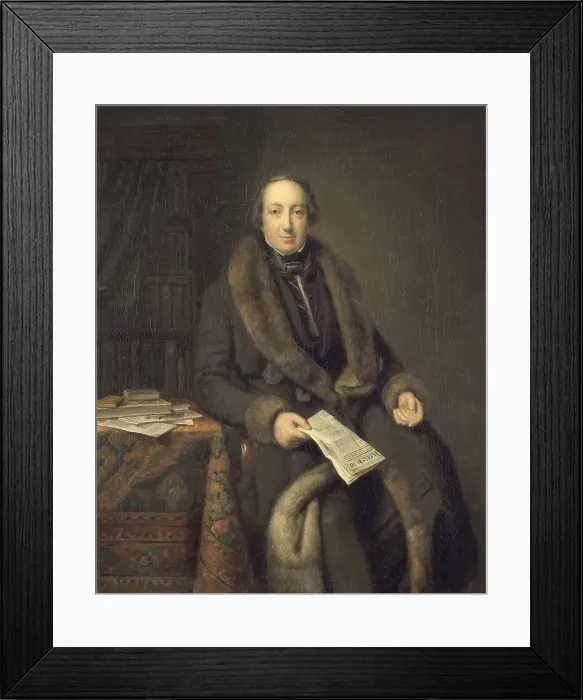Framed Print : Pieter Arnold Diederichs, bookseller, founder of the Algemeen Handelsblad newspaper, 1850-1860. Creator: Johan Georg Schwartze Framed Print : Pieter Arnold Diederichs, bookseller, founder of the Algemeen Handelsblad newspaper, 1850-1860. Creator: Johan Georg Schwartze