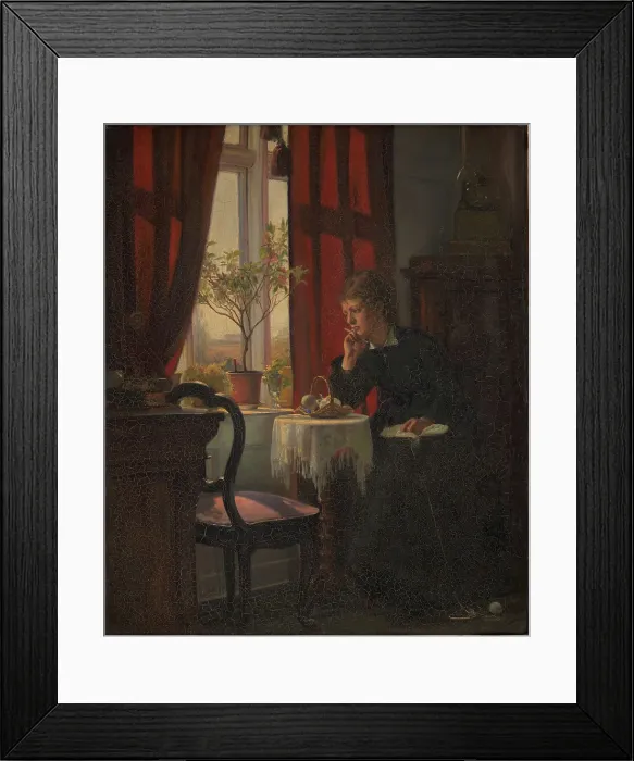 Framed Print : Helga Johansen, the artist's sister, 1866-1900. Creator: Viggo Johansen Framed Print : Helga Johansen, the artist's sister, 1866-1900. Creator: Viggo Johansen