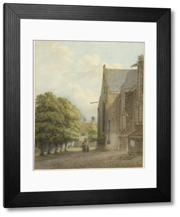 Framed Print : The church in Rhenen, 1813. Creator: Daniel Kerkhoff Framed Print : The church in Rhenen, 1813. Creator: Daniel Kerkhoff