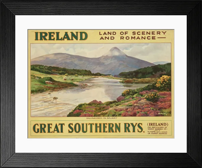Framed Print : Ireland. Land of Scenery and Romance. Creator: Till, Walter (1880-1930) Framed Print : Ireland. Land of Scenery and Romance. Creator: Till, Walter (1880-1930)