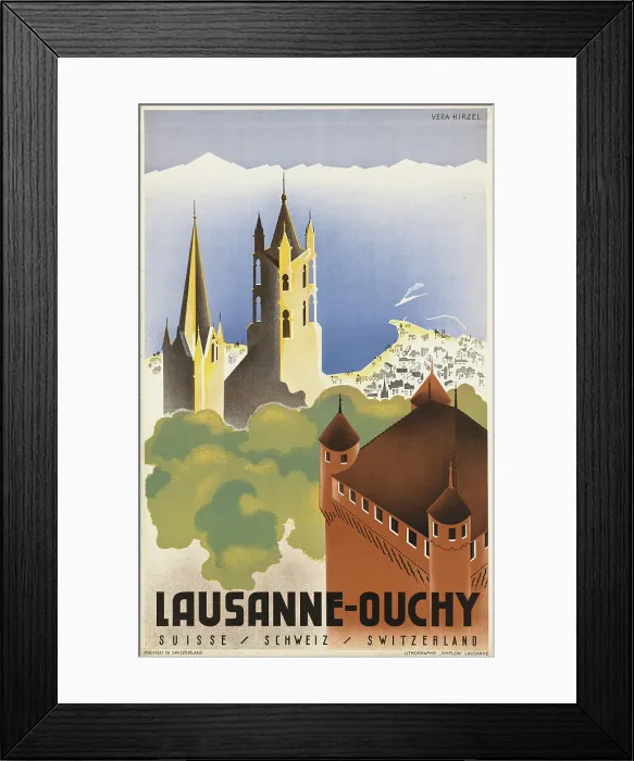 Framed Print : Lausanne - Ouchy, 1936. Creator: Hirzel, Véra (active 1930s) Framed Print : Lausanne - Ouchy, 1936. Creator: Hirzel, Véra (active 1930s)