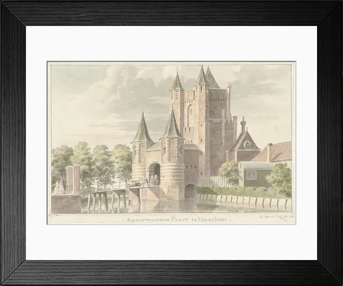 Framed Print : Spaarnwouder gate in Haarlem, 1701-1759. Creator: Cornelis Pronk Framed Print : Spaarnwouder gate in Haarlem, 1701-1759. Creator: Cornelis Pronk