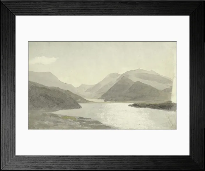 Framed Print : Sunlight over a Lake near Snowdon, Llanberis, North Wales, 1800-1810. Creator: Cornelius Varley Framed Print : Sunlight over a Lake near Snowdon, Llanberis, North Wales, 1800-1810. Creator: Cornelius Varley