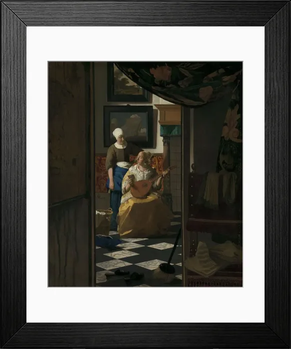 Framed Print : The Love Letter, c.1669-c.1670. Creator: Jan Vermeer Framed Print : The Love Letter, c.1669-c.1670. Creator: Jan Vermeer