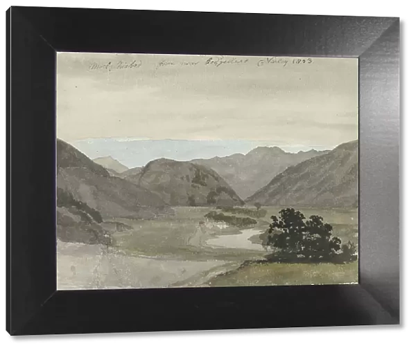 View of Moel Siabod from Beddgelert, North Wales, 1803. Creator: Cornelius Varley