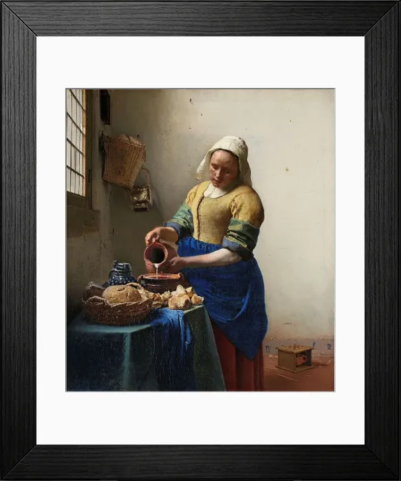 Framed Print : The Milkmaid, c.1660. Creator: Jan Vermeer Framed Print : The Milkmaid, c.1660. Creator: Jan Vermeer