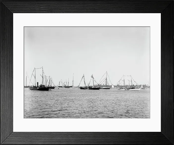 Framed Print : N.Y.Y.C. fleet, Vineyard Haven, August 7, 92, 1892 Aug 7. Creator: Unknown Framed Print : N.Y.Y.C. fleet, Vineyard Haven, August 7, 92, 1892 Aug 7. Creator: Unknown