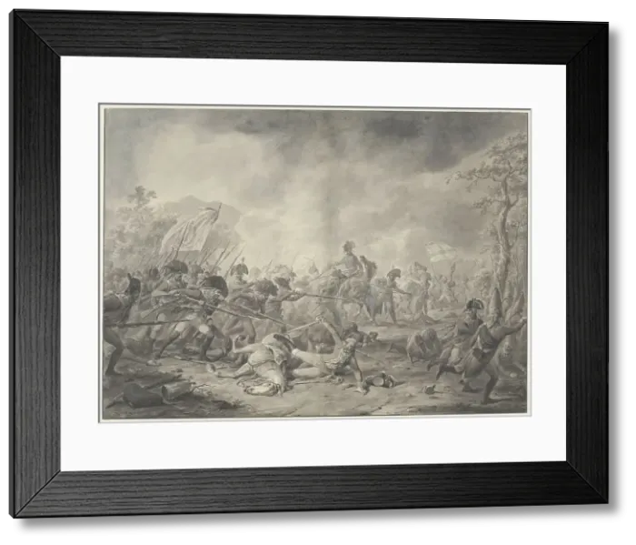 Framed Print : Capture of the Russian General Hermann during the Battle of Bergen, 1799, (c.1799-c.1805). Creator: Dirk Langendijk Framed Print : Capture of the Russian General Hermann during the Battle of Bergen, 1799, (c.1799-c.1805). Creator: Dirk Langendijk