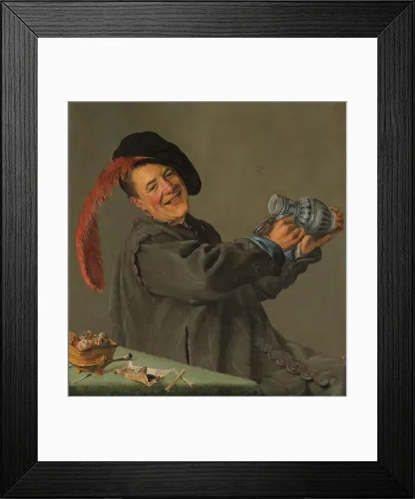 Framed Print : A Fool Holding a Jug, known as ‘The Jolly Drinker, 1629. Creator: Judith Leyster Framed Print : A Fool Holding a Jug, known as ‘The Jolly Drinker, 1629. Creator: Judith Leyster