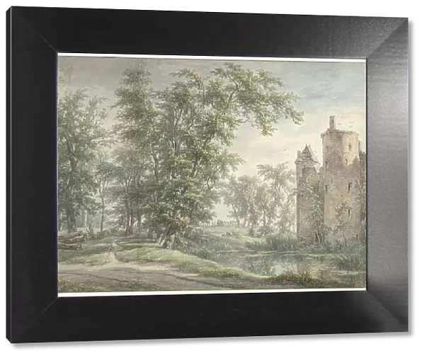 Ruins of De Haar Castle, 1801. Creator: Egbert van Drielst
