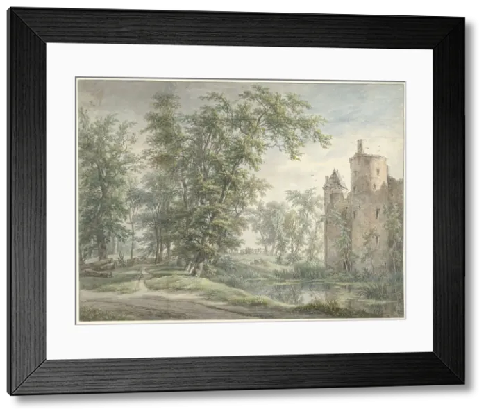 Framed Print : Ruins of De Haar Castle, 1801. Creator: Egbert van Drielst