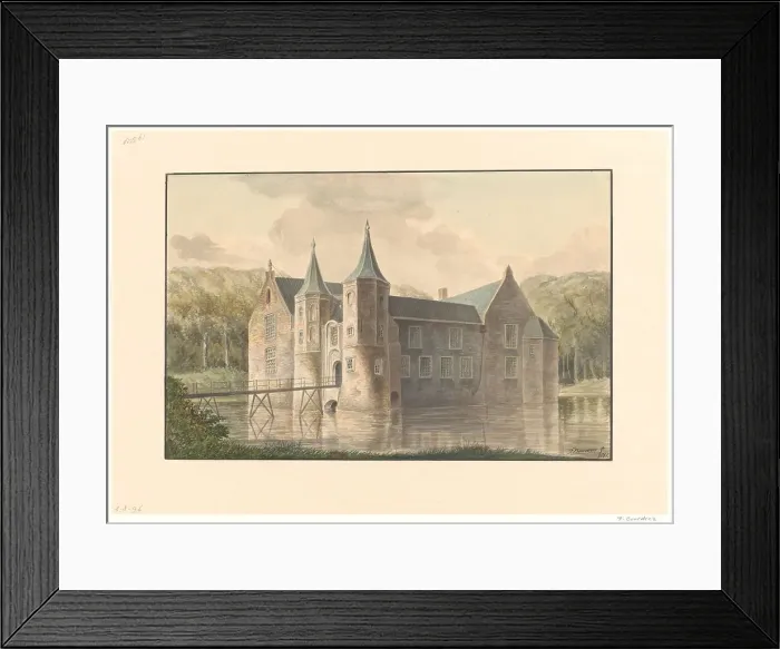 Framed Print : Popkensburg Castle on Walcheren, 1851. Creator: F. Bourdrez Framed Print : Popkensburg Castle on Walcheren, 1851. Creator: F. Bourdrez