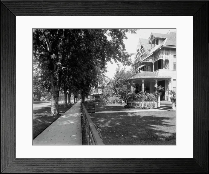 Framed Print : Winona, residences on Broadway, between 1880 and 1899. Creator: Unknown Framed Print : Winona, residences on Broadway, between 1880 and 1899. Creator: Unknown
