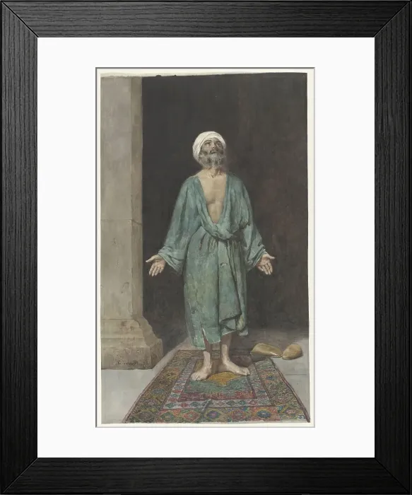 Framed Print : Muslim man praying, 1882. Creator: Enrico Tarenghi Framed Print : Muslim man praying, 1882. Creator: Enrico Tarenghi