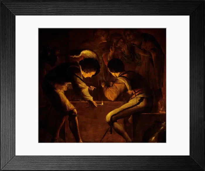Framed Print : St Peter's Denial, 1642. Creator: Leonard Bramer Framed Print : St Peter's Denial, 1642. Creator: Leonard Bramer