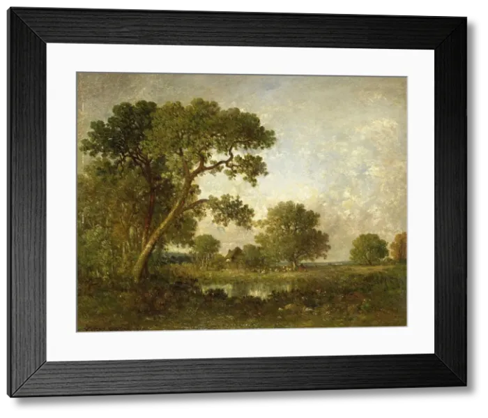 Framed Print : Landscape, 1869. Creator: Leon Victor Dupre Framed Print : Landscape, 1869. Creator: Leon Victor Dupre