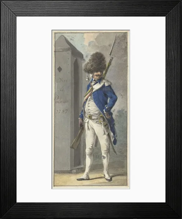 Framed Print : Uniform of the Rotterdam Society of Arms Trade of Palmboom, 1787. Creator: Dirk Langendijk Framed Print : Uniform of the Rotterdam Society of Arms Trade of Palmboom, 1787. Creator: Dirk Langendijk