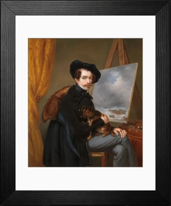 Framed Print : Self-Portrait, 1838. Creator: Johan Hendrick Louis Meijer