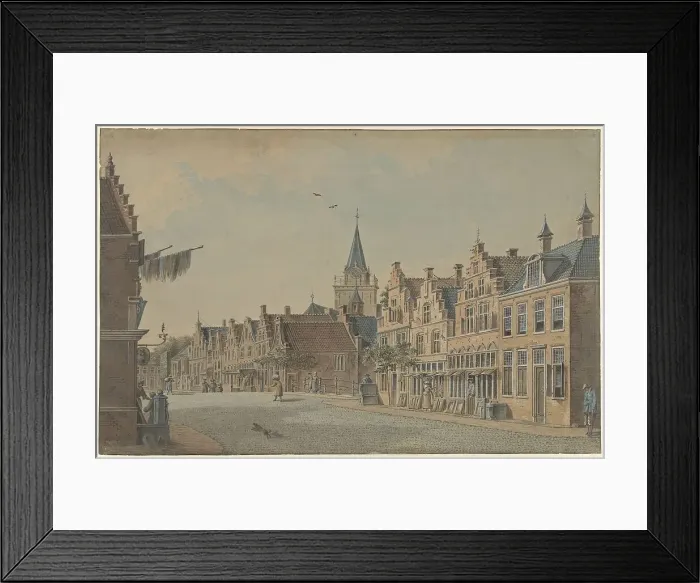 Framed Print : Visbrug in Woerden, 1744-1786. Creator: Theodor Verryck Framed Print : Visbrug in Woerden, 1744-1786. Creator: Theodor Verryck