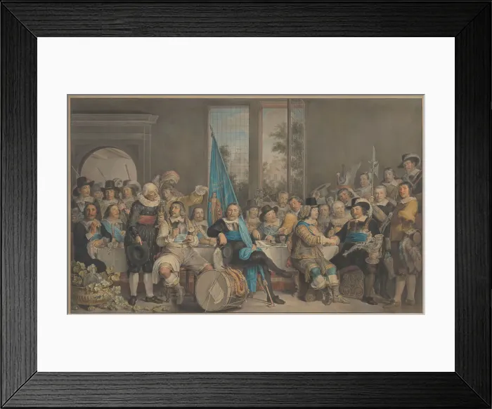 Framed Print : (St. Joris) Doelen in Amsterdam...conclusion of the Peace of Munster, June 18, 1648, (1795). Creator: Francesco Tozelli Framed Print : (St. Joris) Doelen in Amsterdam...conclusion of the Peace of Munster, June 18, 1648, (1795). Creator: Francesco Tozelli