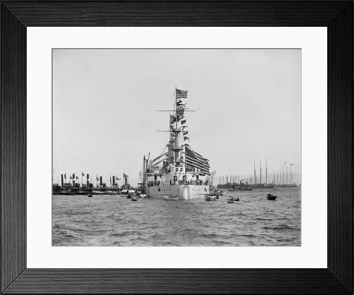 Framed Print : U.S.S. Kearsarge, between 1898 and 1901. Creator: Unknown Framed Print : U.S.S. Kearsarge, between 1898 and 1901. Creator: Unknown