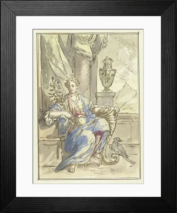 Framed Print : Allegory of the Happy Life, 1677-1755. Creator: Elias van Nijmegen Framed Print : Allegory of the Happy Life, 1677-1755. Creator: Elias van Nijmegen