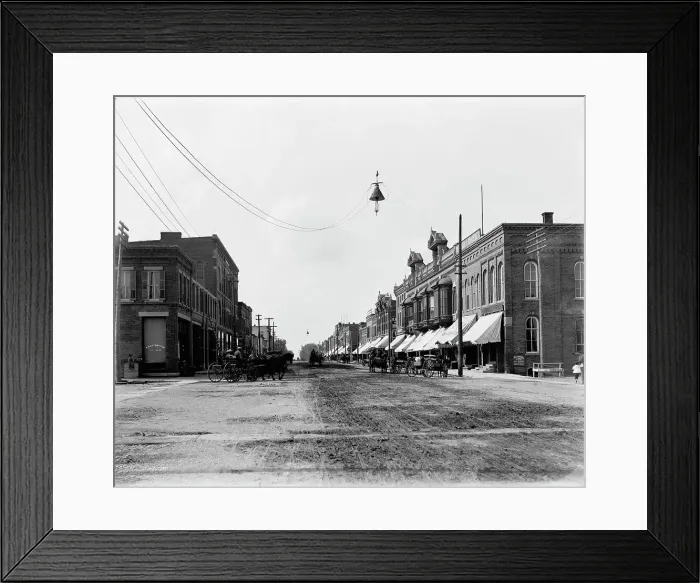 Framed Print : New Ulm, Main Street, between 1880 and 1899. Creator: Unknown Framed Print : New Ulm, Main Street, between 1880 and 1899. Creator: Unknown