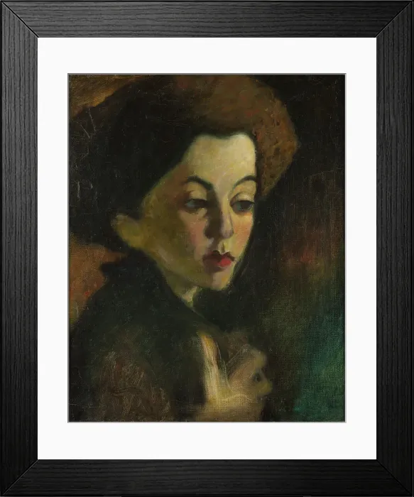 Framed Print : A Girl's Head II, c19th century. Creator: Olof Sager-Nelson Framed Print : A Girl's Head II, c19th century. Creator: Olof Sager-Nelson