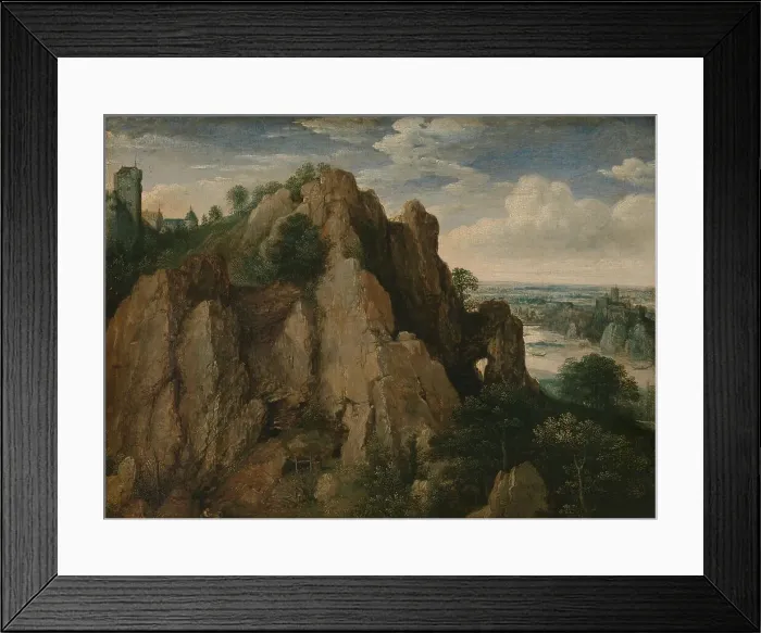 Framed Print : Mountainous landscape, 1582. Creator: Lucas van Valckenborch Framed Print : Mountainous landscape, 1582. Creator: Lucas van Valckenborch