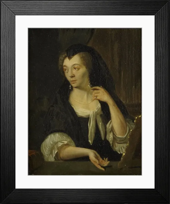 Framed Print : Anna de Hooghe (1645-1717). The Painter's fourth Wife, 1690-1708. Creator: Ludolf Bakhuizen Framed Print : Anna de Hooghe (1645-1717). The Painter's fourth Wife, 1690-1708. Creator: Ludolf Bakhuizen
