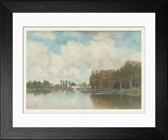Framed Print : Dutch canal, c.1875-c.1899. Creator: Frederik Jacobus van Rossum du Chattel Framed Print : Dutch canal, c.1875-c.1899. Creator: Frederik Jacobus van Rossum du Chattel