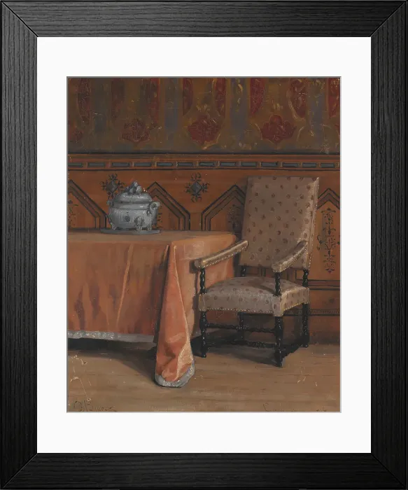 Framed Print : Gripsholm castle, council hall, 1878. Creator: Oscar Bjorck Framed Print : Gripsholm castle, council hall, 1878. Creator: Oscar Bjorck