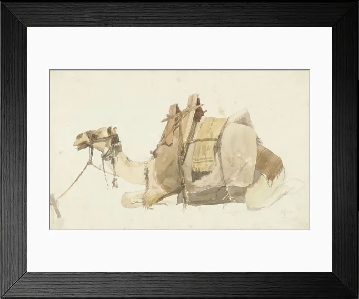 Framed Print : Loaded camel, 1821-1847. Creator: Prosper Georges Antoine Marilhat Framed Print : Loaded camel, 1821-1847. Creator: Prosper Georges Antoine Marilhat
