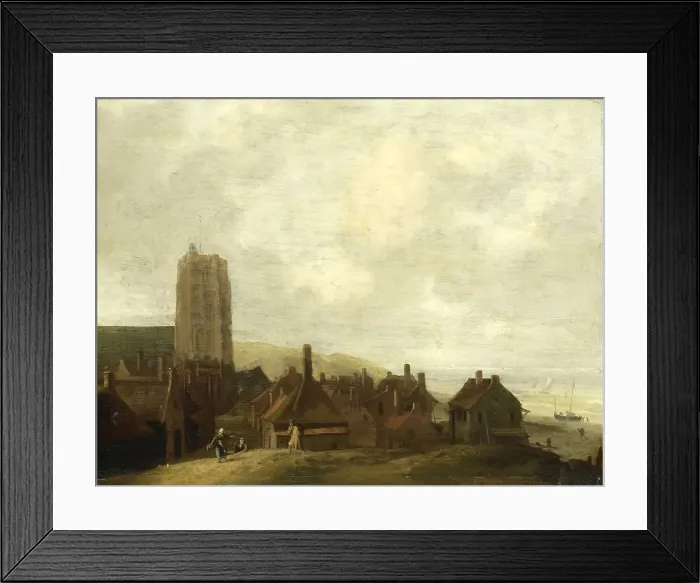 Framed Print : View of Egmond aan Zee, 1660-1708. Creator: Ludolf Bakhuizen Framed Print : View of Egmond aan Zee, 1660-1708. Creator: Ludolf Bakhuizen