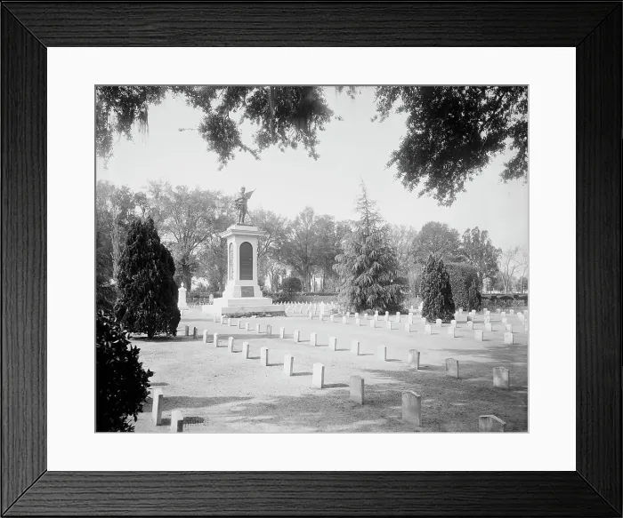 Framed Print : Confederate Monument, Magnolia Cemetery, Charleston, S.C. between 1880 and 1901. Creator: Unknown Framed Print : Confederate Monument, Magnolia Cemetery, Charleston, S.C. between 1880 and 1901. Creator: Unknown