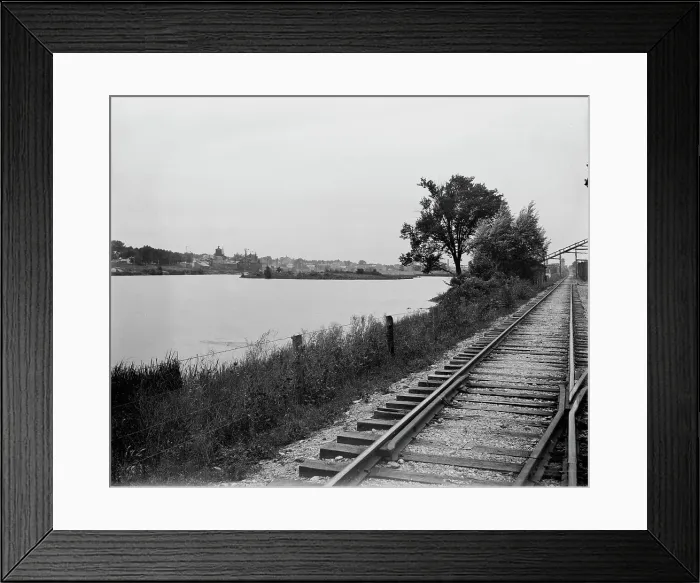 Framed Print : Fox River near Batavia, Ill. between 1880 and 1899. Creator: Unknown Framed Print : Fox River near Batavia, Ill. between 1880 and 1899. Creator: Unknown