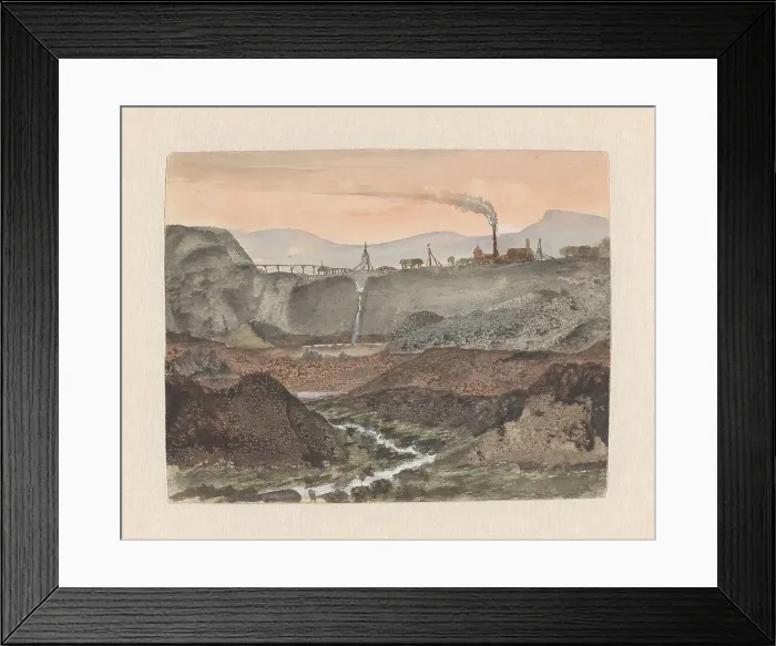 Framed Print : Landscape with factories in Montluçon, 1861. Creator: George Sand Framed Print : Landscape with factories in Montluçon, 1861. Creator: George Sand
