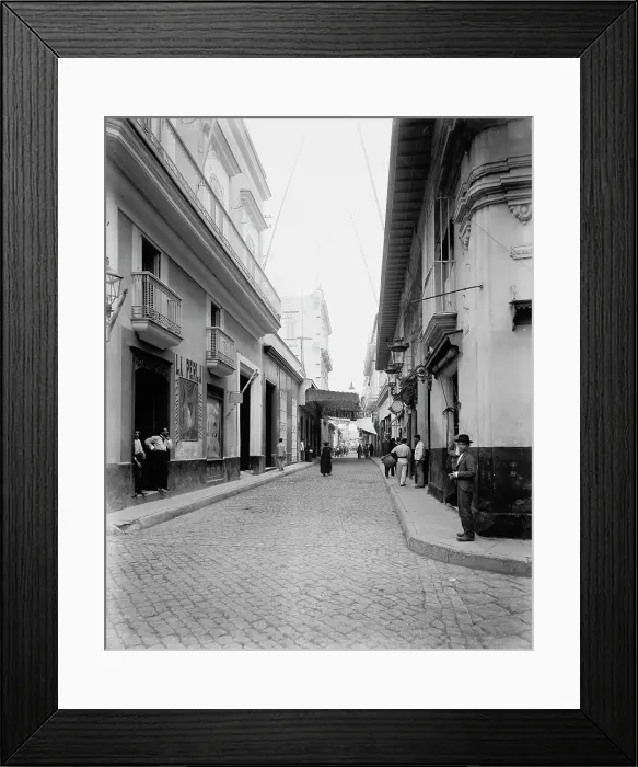 Framed Print : Havana Street, Havana, c1900. Creator: Unknown Framed Print : Havana Street, Havana, c1900. Creator: Unknown