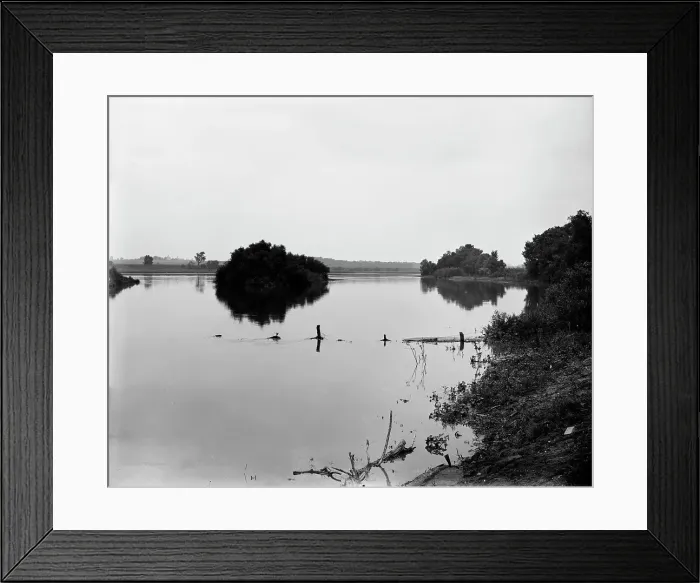 Framed Print : Rock River near Nelson, Ill. c1898. Creator: Unknown Framed Print : Rock River near Nelson, Ill. c1898. Creator: Unknown