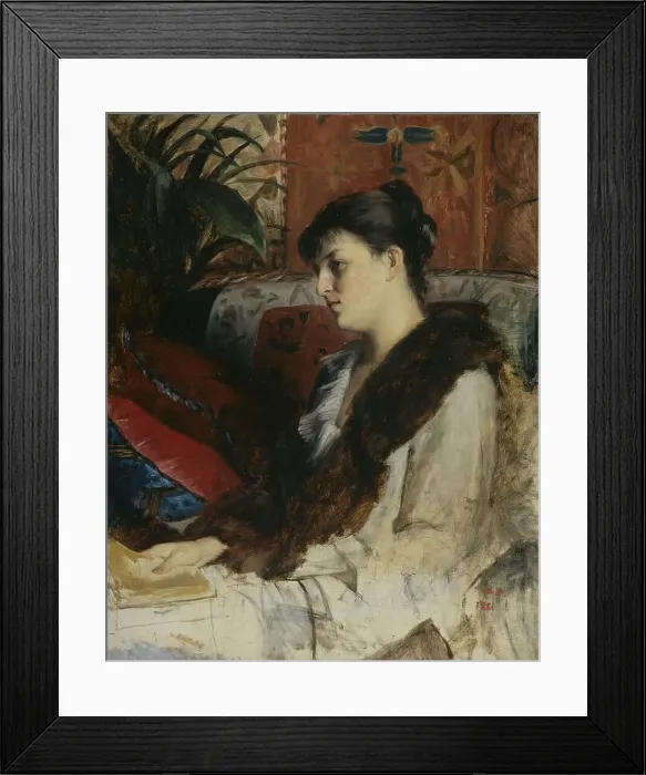 Framed Print : The Artist's Sister-in-law, 1881. Creator: Maria Konstantinowka Bashkirtseff Framed Print : The Artist's Sister-in-law, 1881. Creator: Maria Konstantinowka Bashkirtseff