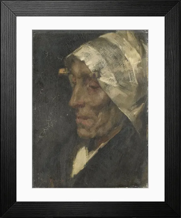 Framed Print : Fisherwoman, 1880-1900. Creator: Marius van der Maarel Framed Print : Fisherwoman, 1880-1900. Creator: Marius van der Maarel