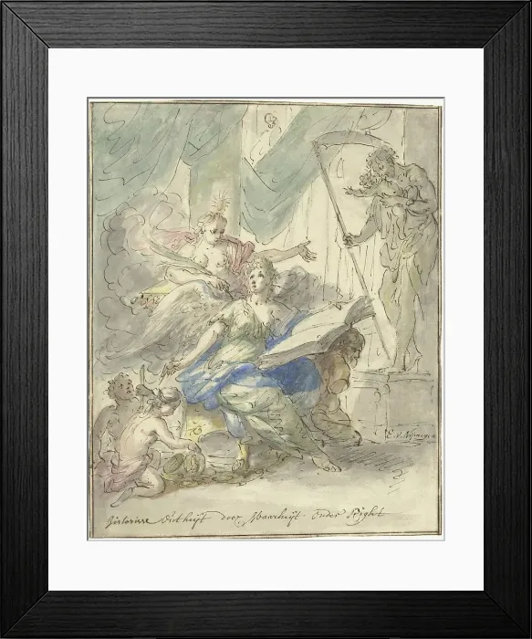 Framed Print : History Taught through Truth, 1677-1755. Creator: Elias van Nijmegen Framed Print : History Taught through Truth, 1677-1755. Creator: Elias van Nijmegen